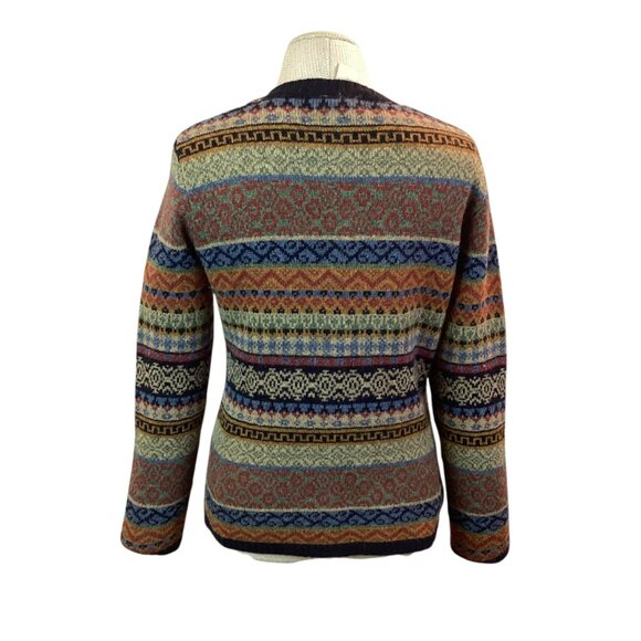 Rosanna Womens 8 Multicolor Wool Button Up Cardigan Sweater - Picture 4 of 12
